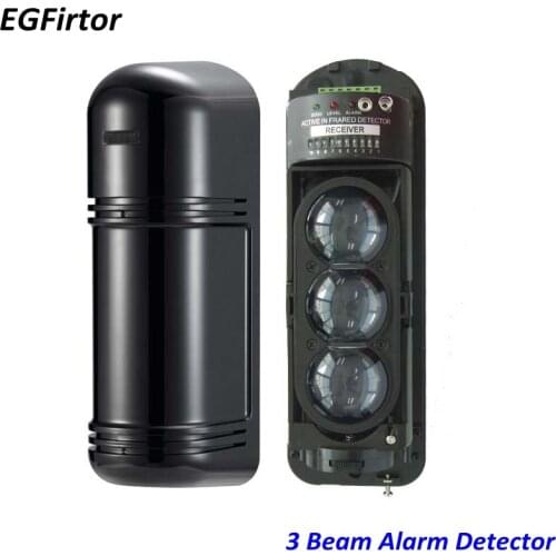 Security Alarm Waterproof 3 Beam Detector Wire Infrared Alarm Sensor Detector Yard Protection For Home Alarm System