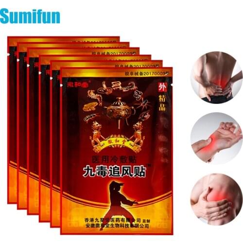 8pcs 100% Natural Herbal Analgesic Patch Medicated Pain Relief Stickers Back Neck Shoulder Arthritis Joints Plaster Health Care