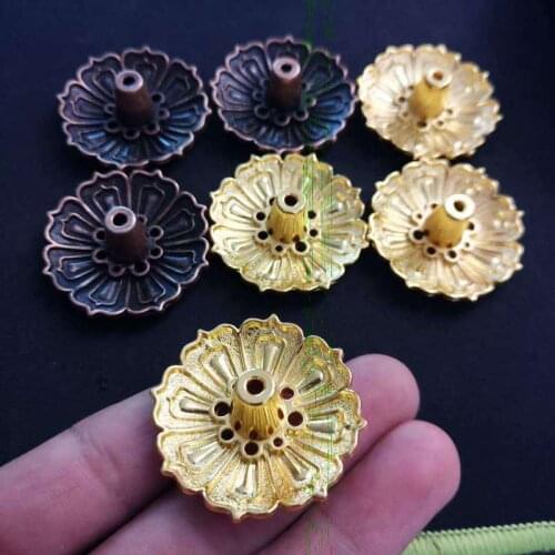 Incense Burner Base Plug Burner Coil Holder Home Decor Lotus Stick Censer Coil Buddhist Temples Yoga Studies Incense Burn Line