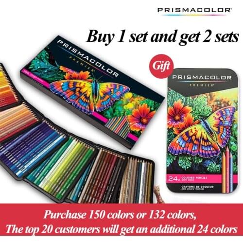 PRISMACOLOR 24/36/48/72/132/150 Colors Professional Oily Colored Pencils Lapis de cor Artists Drawing Supplies Colored Pencils