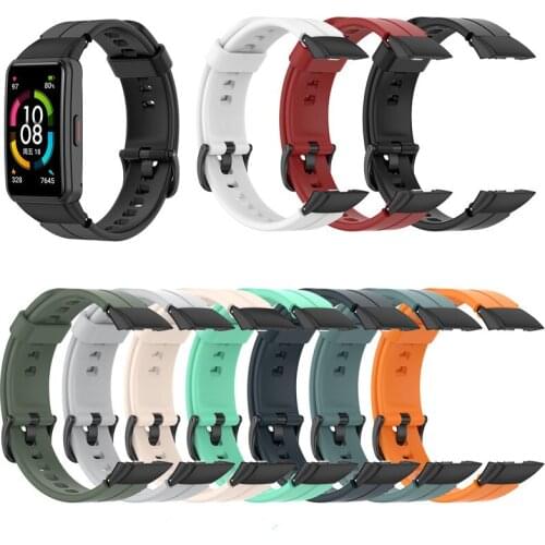 Soft Fashion Silicone Sport Band Strap For Huawei Honor Band 6 Smart Wristband Bracelet Replacement Watch Strap For Huawei Band6
