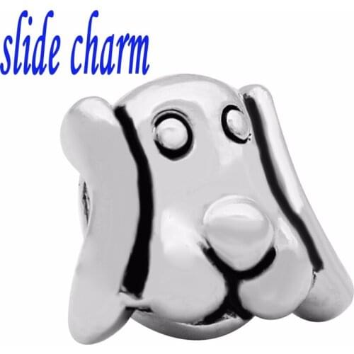 Slide charm Free shipping fashion charm beads fit Pandora statue nugget bracelet mother lover Christmas gift