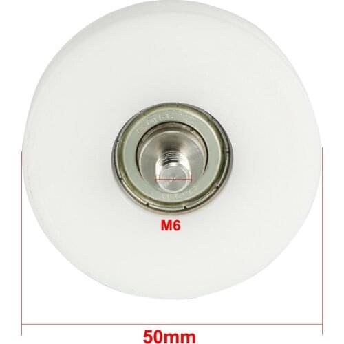 Uxcell Deep Metal V Groove Threaded Rod Track Guide Bearing Pulley Wheel 8x50x12mm white