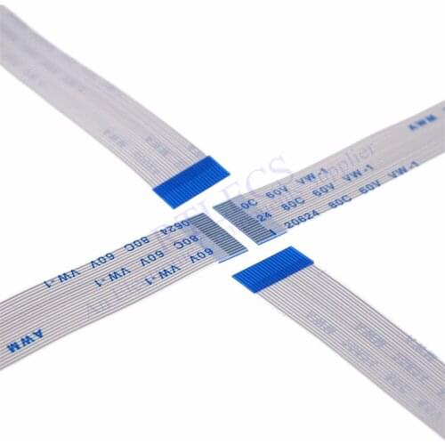 10pcs FFC FPC Jumper Flexible flat cable 20 PIN 0.5 mm pitch Same Contact sides Length 80 100 120 150 200 250 300 400 500 mm ZIF