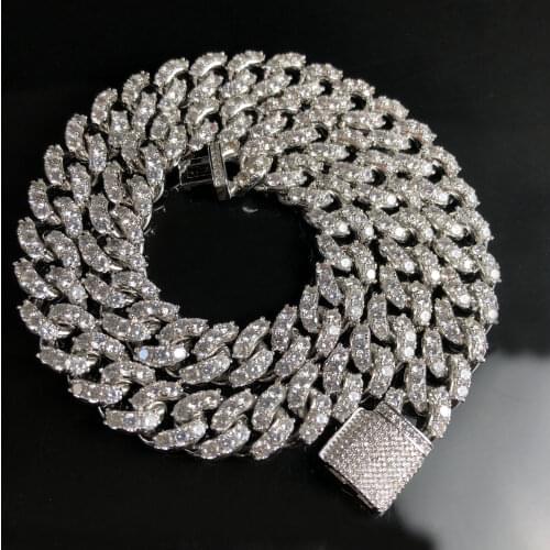 12mm Miami Cuban Necklace ice hip hop jewelry