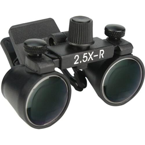 2.5X Portable Dental Magnifying Glass Lens with Clip 30-52cm Working Distance Galilean Binocular Medical Magnifier Optical Lens