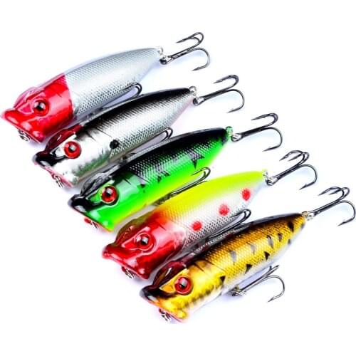 2PCS POETRYYI 7.3cm / 11g Water surface popper bait Hard Bait realistic jigging lure Goods For Fishing Floating bait