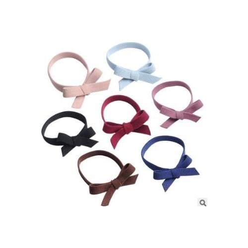 480pcs/lot DIY Simple Flat Rope Bowknot Rubber Band Elasticity Pure Colore Ponytail Hair Bands Styling Tool Accessory HA1652