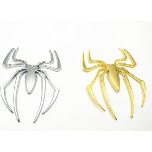FDIK Car Styling Accessories 3D Metal Sticker Chrome Spider Shape Emblem Logo Motorcycle Decal For VW Audi Jeep Opel Skoda Benz