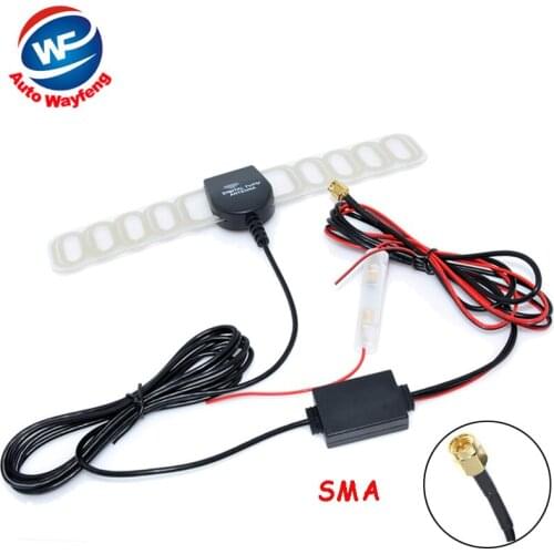 SMA Digital TV Active Antenna Mobile Car Digital DVB-T ISDB-T Aerial with a Amplifier Booster+Free shipping Factory selling