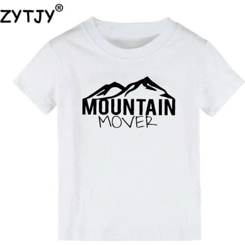 Mountain mover Print Kids tshirt Boy Girl t shirt For Children Toddler Clothes Funny Tumblr Top Tees CZ-107