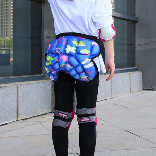 Kids Butt Pad Short Pants 3D Protection Hip Butt Protective Gear Adjustable Strap Waist Guard Impact Pad For Ski Ice Skating