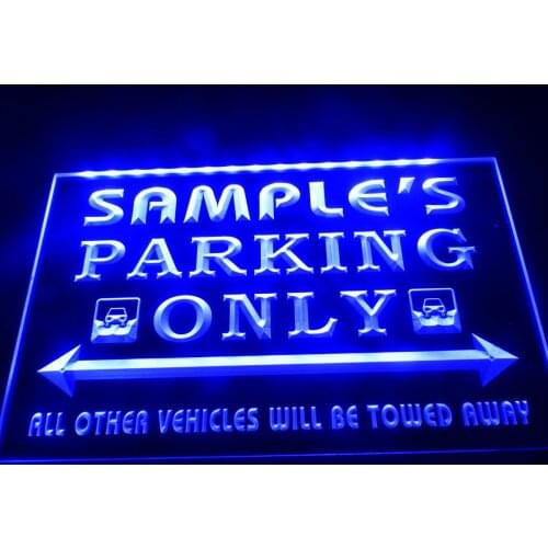 DZ045- Name Personalized Custom Car Parking Only Bar Beer LED Neon Light Sign hang sign home decor crafts