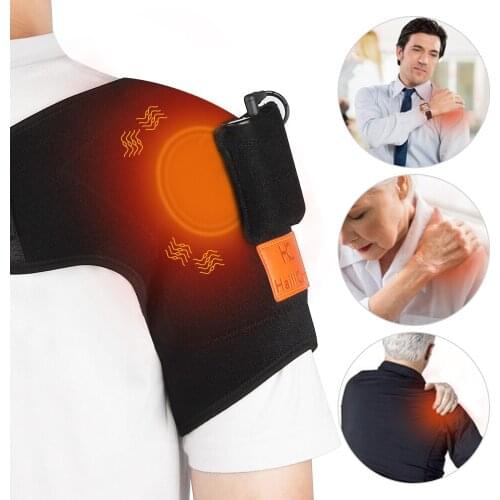 Shoulder Brace Electric Heat Therapy Adjustable Shoulder Support Biceps Tendon Injury Rehabilitation Pain Relief Heating Pad