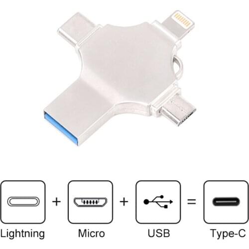 Pendrive 128 GB Usb Flash 128GB 256GB USB-C Type C Smartphone Micro USB otg Memory Stick for iPhone IOS Phone,Free Shipping