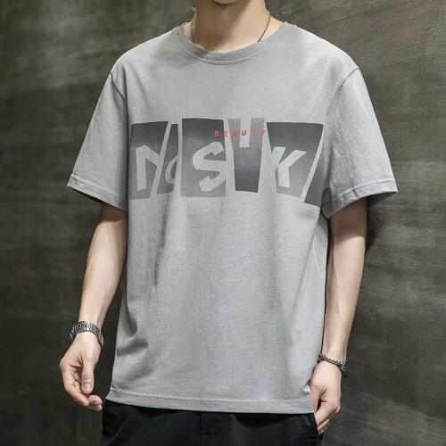 Fashion Printed Short Sleeve Men T-Shirt Round Neck Simplicity Casual Cotton Top Tees Harajuku Streetwear Summer T Shirts