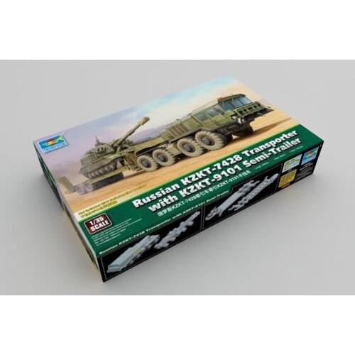 Trumpeter 01039 1/35 Russian KZKT-7428 Transporter with KZKT-9101 Semi-Trailer - Scale Model Kit