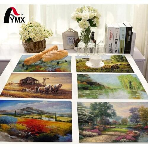 Beautiful Printed Cotton Table Mat Polyester Table Napkins For Wedding Supplies Party Decoration Dinner Cloth Table Napkins