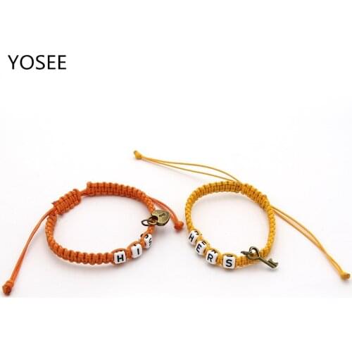 Hot Selling Handmade Friendship Bracelet Letter Charm Friendship Bracelet Eye Bracelets For Women Men Unisex Girls lovers