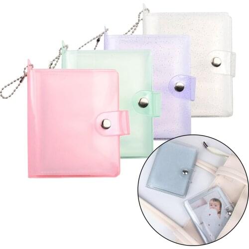 Mini Photo Album Card Holder Business Card Bag Key Chain Holds 36 Photos for handbag/phone/Car Pendant