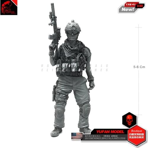 Yufan Model 1/35 Figure Modern American Soldier Resin Model Usk-01