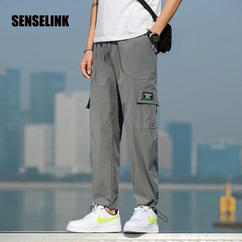 Mens 2021 New Hip Hop Korean Classic Joggers Cargo Pants Fashion Clothing Brand Multi Pocket Trousers Streetwear Pants M-5XL