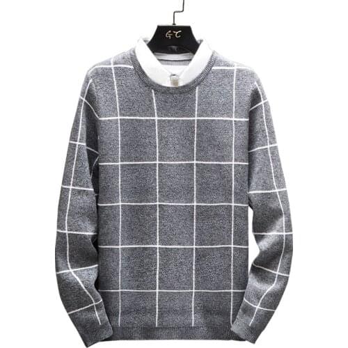 Mens Slim sweater Keep warm Men 2020 New Winter Casual Fashion Knitted Sweater Male Slim Fit Korean Style Sweaters For Men