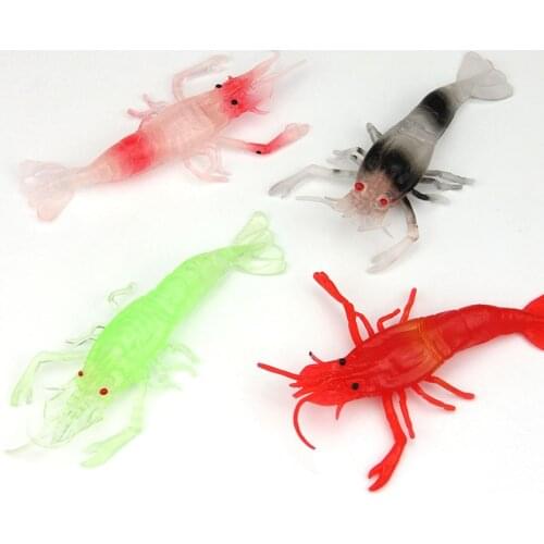 Soft transparent water millet shrimp model props toy gift TPR material 4pcs/ a lot HY-Y004
