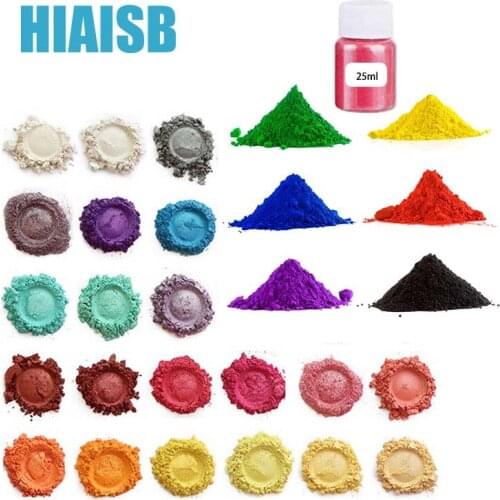 Natural Mica Powder Pigments 25ML Safe DIY Art Decorative Filling Cover In Resin Nail Gel Shiny Acrylic Soap Lipsticks Eyeshadow