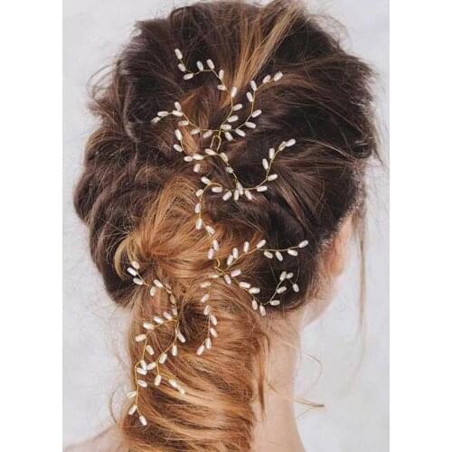 Hot new Pearl hairpin headwear, European and American white hand-made headwear wedding accessories accessories