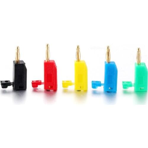 Useful Multi-color 2mm Banana Plug Connector Kit Set 10Pcs PE & Gold plated brass High Quality DC 5A 1000V Connecting Plug