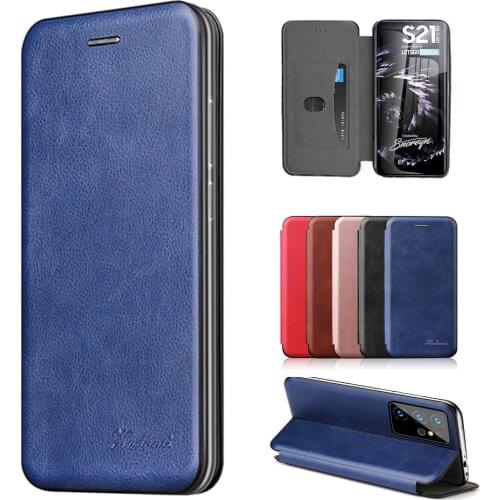 Luxury Leather Flip Magnetic Case For Samsung Galaxy S21 Ultra S 21 Plus S20Plus S21Ultra 5G Stand Book Phone Cover Coque Fundas