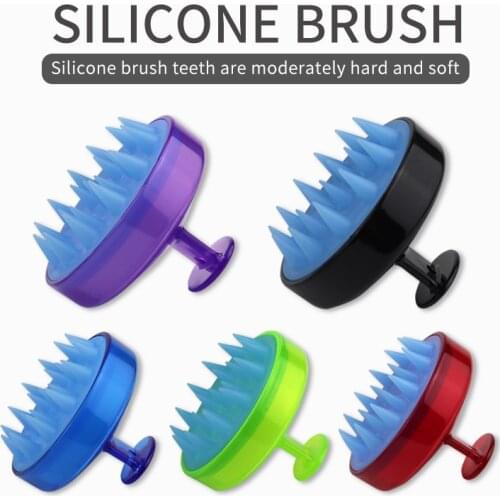 Handheld scalp cleaning brush, shower shampoo comb, wet and dry silicone hair brush, head care massager, hair scalp repair tool