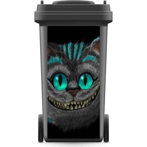 DIY Creative 3D Rubbish Bin Sticker Smiling Cat Cartoon Wall Mural Wall Print Decal Removable self adhesive Kitchen Accessories