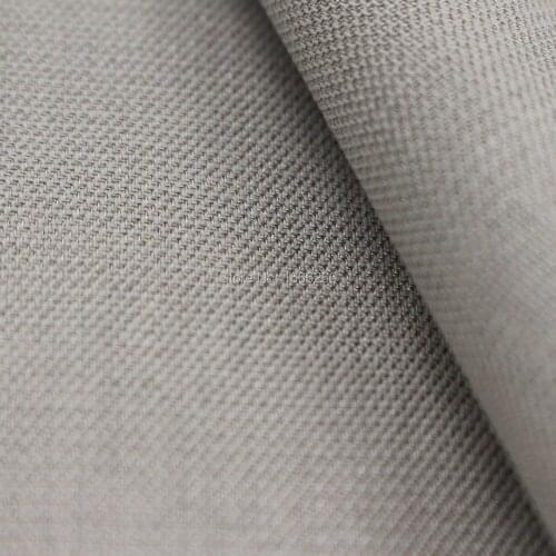 BLOCK EMF Silver Cotton Fabric In Dark Grey