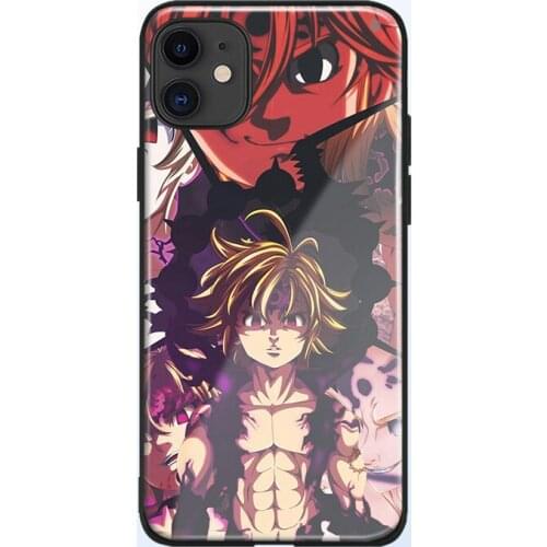 Meliodas The Seven Deadly Sins phone case glass shell for iPhone SE 6s 7 8 x xr xs 11 pro max Samsung S note 8 9 10 20 Plus