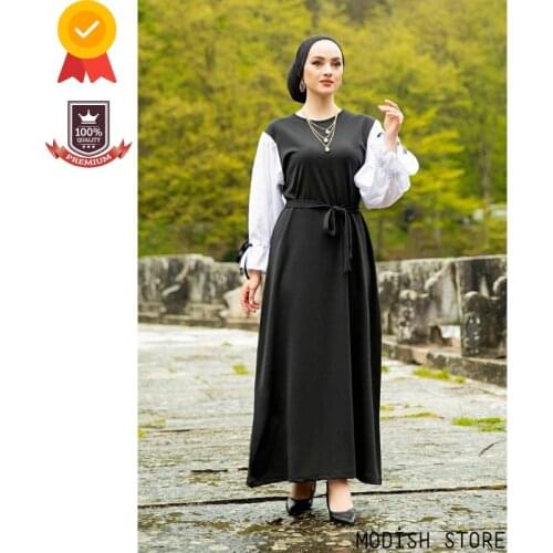 Crew-Nec Unlined Balloon Sleeve Womens Long Muslim Dress |NEW SEASON| Muslim Dress Modest Clothing Dubai Abaya