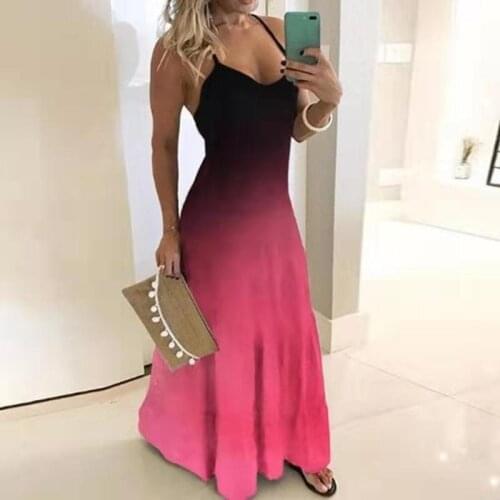 S-5XL Women Summer 2021 New Sling Retro Leaf Print Sexy V-neck Long Dress Famme Big Swing Beach Dresses Party Vestidos Plus Size