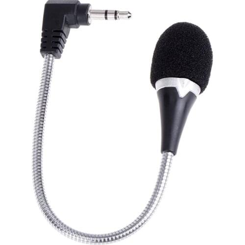 1pc 3.5mm Jack Mini Flexible Capacitance Microphone Mic for Mobile Phone PC Laptop Notebook Podcast Skype Chat 1PCS Microphone
