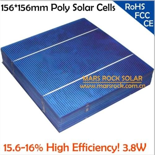 1000pcs Wholesale 3.8W Polycrystalline Solar Cells 6x6, 2 Busbar, 15.6-16% Efficiency, Uniform Color,DHL,Ups,Fedex Free Shipping