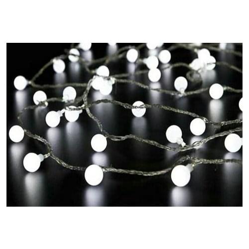 20pcs 10M 100LED Ball Linkable Fairy String Light Christmas/Wedding/Xmas Bar Garden party 8 mode 220V w/tail plug-8 color option