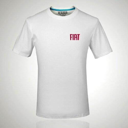 2021 Fiat Logo T Shirt Letter Printed Fashionable Round Neck T-shirts Short Sleeve T-shirt