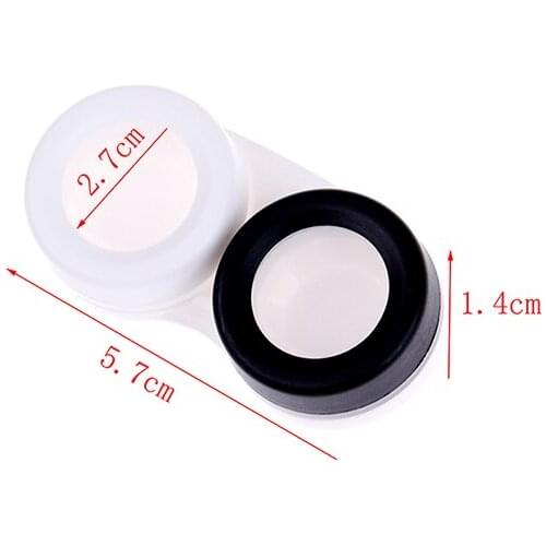 Lens Case For Travel Kit Holder Container Contact Lenses Tweezers 1pc Double Candy Color Contact Lenses Box Contact