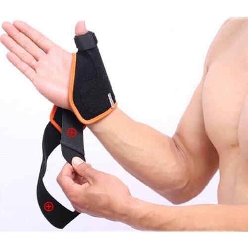 Reversible Sports Wrist Brace Fitted Right Left Thumb Stabilizer Wrist Support Wrap Basketball Badminton Tennis Weightlifting