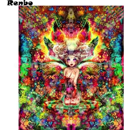 Fantasy DIY Diamond Painting Cartoon girl Diamond Embroidery fairy 5D Cross Stitch Mosaic kit Full Square Rhinestones Decoration