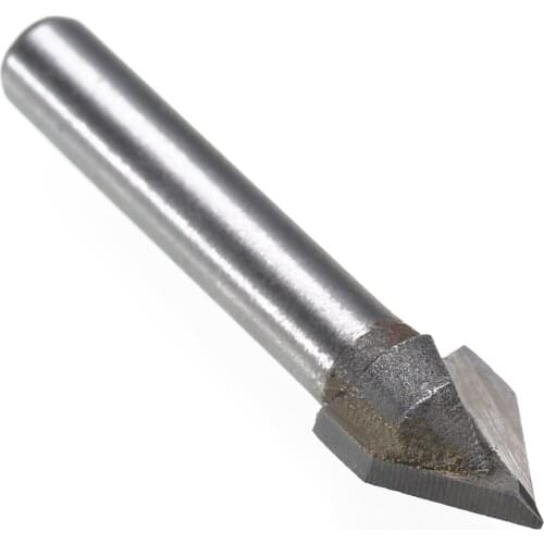 1Pcs 60 Degree 1/4" Shank V Groove Bit CNC Router Milling Cutter Engraving Wood Working Tool 6x10mm