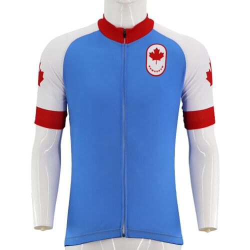 Canada Cycling Jersey Men Road Mountain Bike Clothing Summer Quick Dry Blue Bicycle Clothes MTB Ciclismo ShirtsMaillot Ciclismo