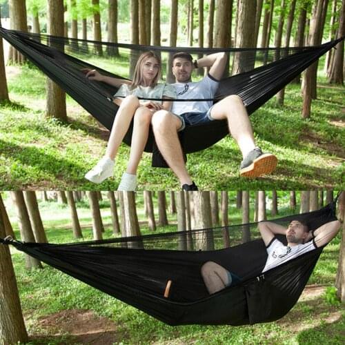 Camping Jungle Outdoor Swing Hammock Fast Open Mosquito Net Sleeping Hanging Bed Hanging Hammock Swing Lazy Hammocks