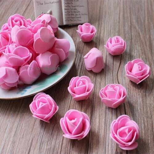 3.5CM PE artificial roses flower head 15/20/35CM Modeling Polystyrene foam love Bear Crafts For DIY valentines Gifts Party