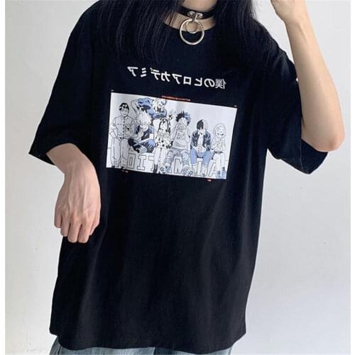 Cotton Cartoon Boku no Hero Academia Tshirt Bakugou Midoriya Iida My Hero Academia School T-shirt Cosplay Costume Amine T shirt